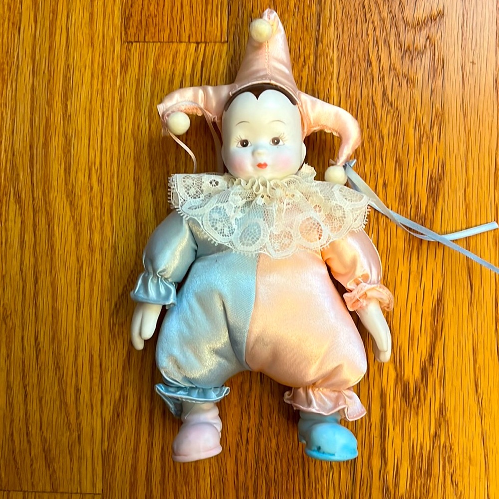 Porcelain Harlequin Doll